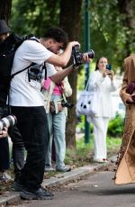 LEONIE HANNE Outside Gucci Fashion Show at Milan Fashion Week 09/20/2024