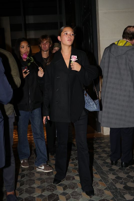 LILY CHEE Arrives at a Party with Friends in Paris 09/24/2024