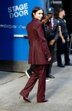 LILY COLLINS Arrives at  Good Morning America in New York 09/16/2024