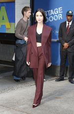 LILY COLLINS Arrives at MAA Studio in New York 09/16/2024