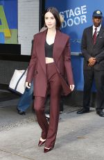 LILY COLLINS Arrives at MAA Studio in New York 09/16/2024