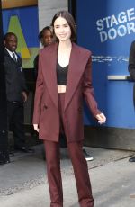 LILY COLLINS Arrives at MAA Studio in New York 09/16/2024