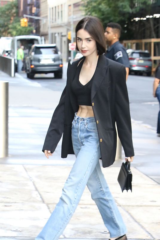 LILY COLLINS Arrives at The View in New York 09/16/2024