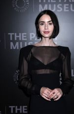 LILY COLLINS at Emily in Paris Screening at Paley Center in New York 09/17/2024
