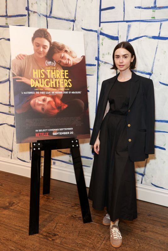 LILY COLLINS at His Three Daughters Special Screening in London 09/01/2024