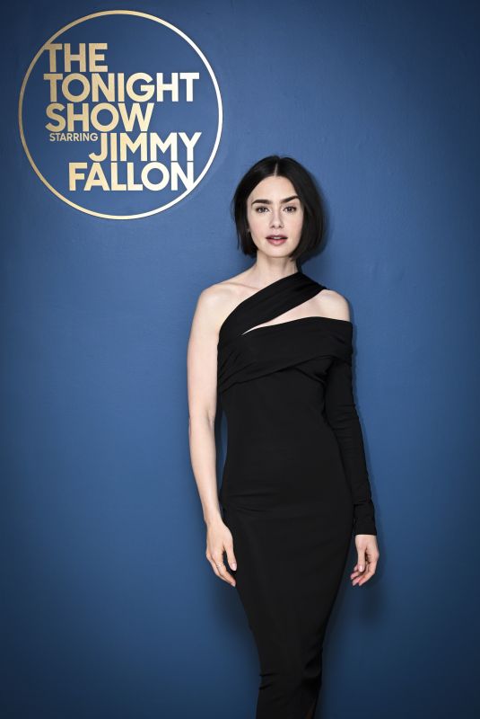 LILY COLLINS at Tonight Show Starring Jimmy Fallon 09/17/2024