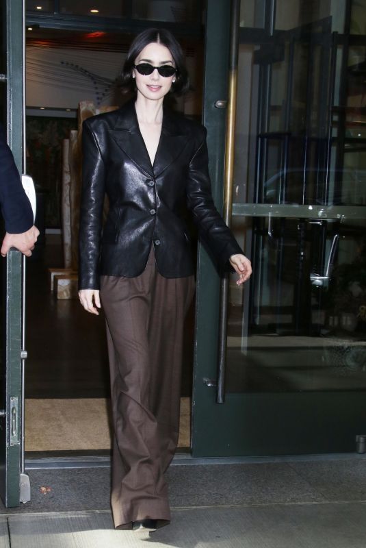 LILY COLLINS Out and About in New York 09/19/2024