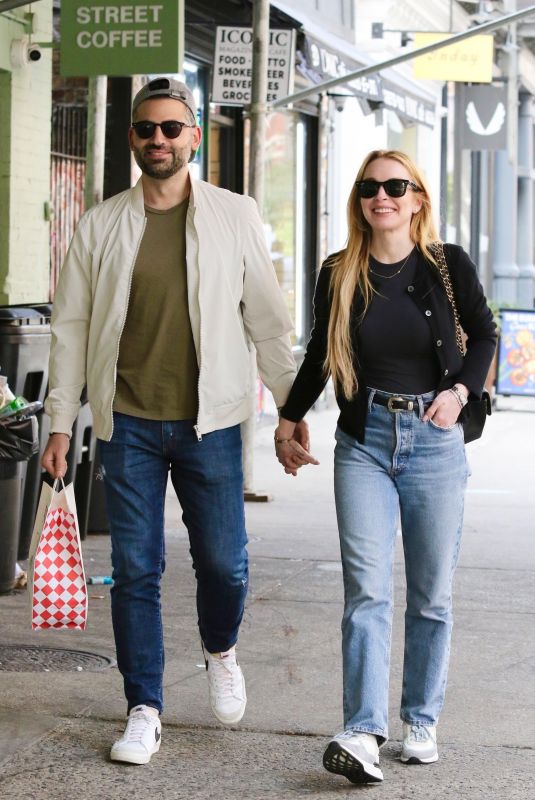 LINDSAY LOHAN and Bader Shammas Out in New York 09/16/2024