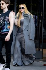 LINDSAY LOHAN Leaves Michael Kors Fashion Show in New York 09/10/2024