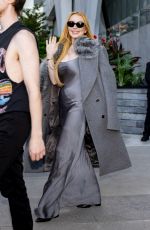LINDSAY LOHAN Leaves Michael Kors Fashion Show in New York 09/10/2024