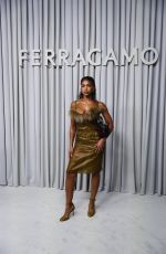 LORI HARVEY at Ferragamo Show at Milan Fashion Week 09/21/2024