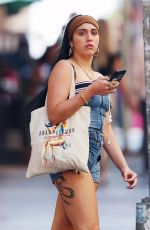 LOURDES LEON in Denim Shorts Out in New York 09/02/2024