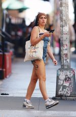LOURDES LEON in Denim Shorts Out in New York 09/02/2024