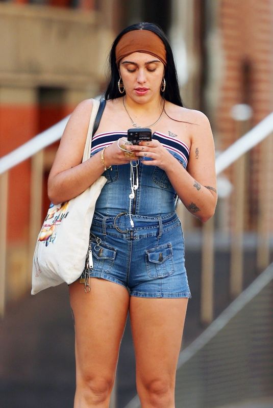 LOURDES LEON in Denim Shorts Out in New York 09/02/2024