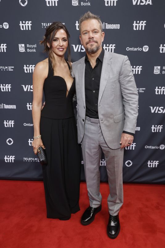 LUCIANA BARROSO and Matt Damon at Unstoppable Premiere at 2024 TIFF in Toronto 09/06/2024