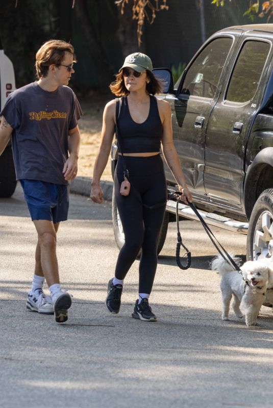LUCY HALE and John Owen Out with Her Dogs in Los Angeles 09/20/2024