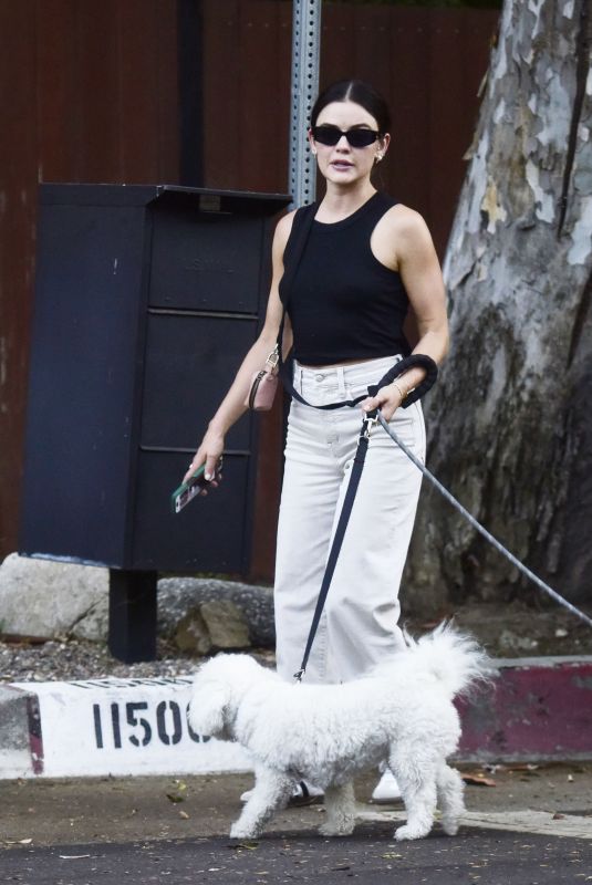 LUCY HALE Out for a Dog Walk in Los Angeles 09/05/2024