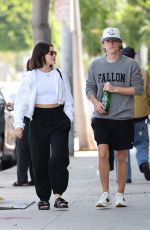 LUCY HALE Out with Friend at Cecconi