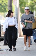 LUCY HALE Out with Friend at Cecconi