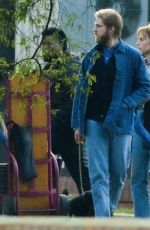 MAYA HAWKE and Caleb McLaughlin on the Set of Stranger Things 09/17/2024