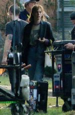 MAYA HAWKE and Caleb McLaughlin on the Set of Stranger Things 09/17/2024