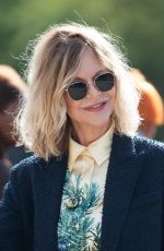 MEG RYAN Arrives at Loewe Show at Paris Fashion Week 09/27/2024