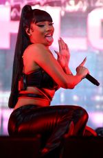 MEGAN THEE STALLION Performs at Athlos NYC at Icahn Stadium in New York 09/26/2024
