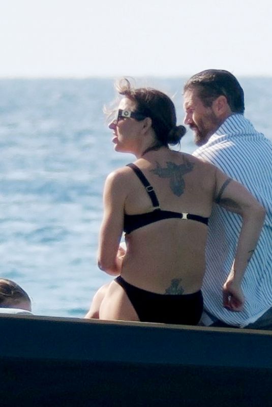 MELANIE CHISHOLM and Chris Dingwall at a Summer Holiday in Ibiza 08/28/2024
