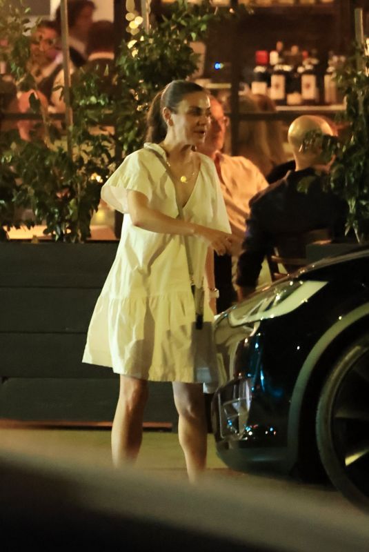 MILA KUNIS Night Out with Friends in Los Angeles 08/07/2024