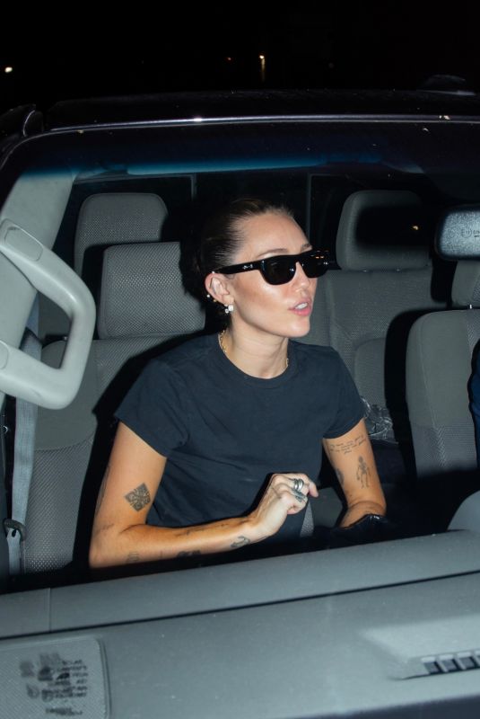 MILEY CYRUS Leaves Boyfriend’s Concert in West Hollywood 09/01/2024
