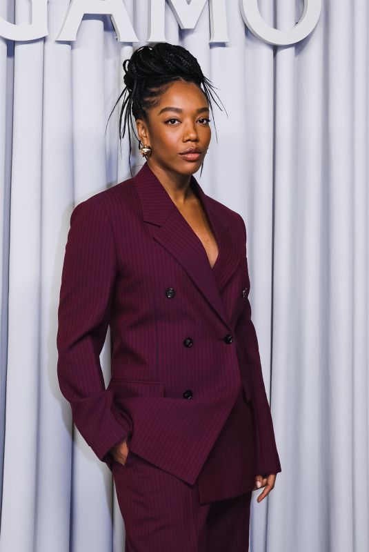 NAOMI ACKIE at Ferragamo Show at Milan Fashion Week 09/21/2024