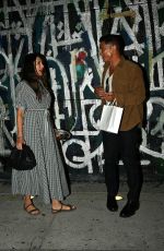 NASIM PEDRAD Leaves a Dinner with Friends at Craig