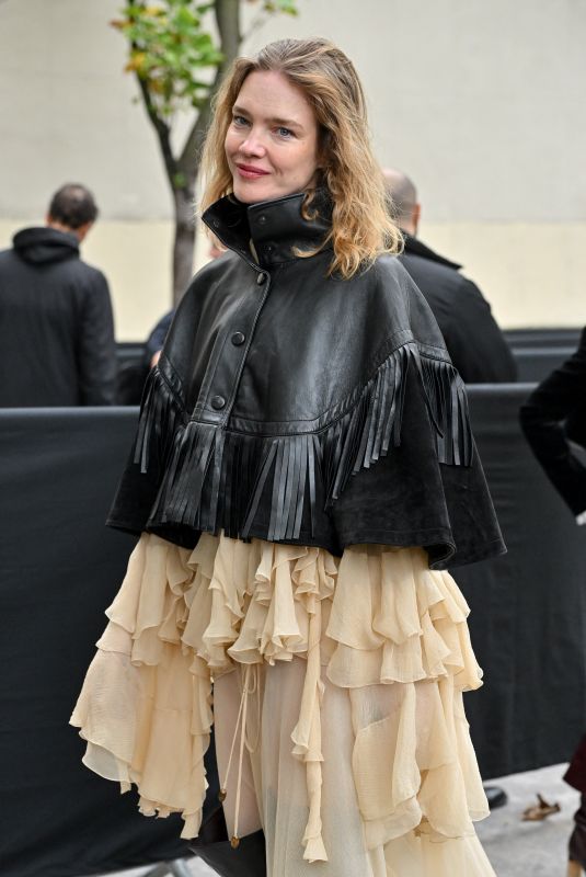 NATALIA VODIANOVA Arrives at Chloe Show at Paris Fashion Week 09/26/2024