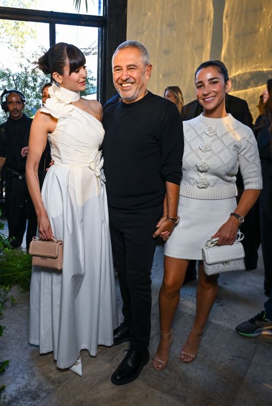 NINA DOBREV and ALY RAISMAN at Elie Saab SS25 Fashion Show at Paris Fashion Week 09/28/2024