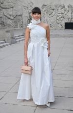 NINA DOBREV Arrives at Elie Saab Show at Paris Fashion Week 09/28/2024