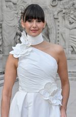 NINA DOBREV Arrives at Elie Saab Show at Paris Fashion Week 09/28/2024