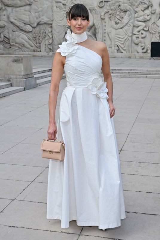 NINA DOBREV Arrives at Elie Saab Show at Paris Fashion Week 09/28/2024