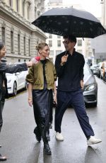 OLIVIA PALERMO Arrives at Del Core Fashion Show at Milan Fashion Week 09/18/2024