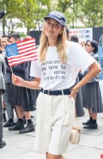 OLIVIA PONTON Out at Fashion For Our Future March in New York 09/06/2024