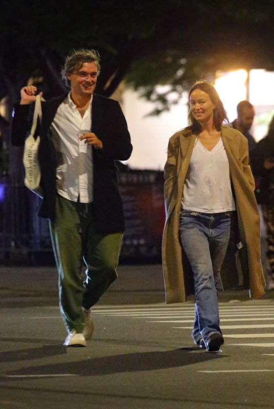 OLIVIA WILDE Out for Dinner with Her Brother Charlie in New York 09/09/2024