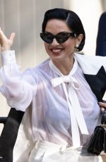 PAOLA and CHIARA IEZZI Arrives at Dolce & Gabbana Show at Milan Fashion Week 09/21/2024