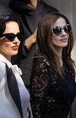 PAOLA and CHIARA IEZZI Arrives at Dolce & Gabbana Show at Milan Fashion Week 09/21/2024