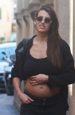 Pregnant CAROLINA STRAMARE Out with a Friend in Milan 09/10/2024