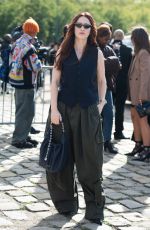 RACHEL BROSNAHAN Arrives at Loewe Show at Paris Fashion Week 09/27/2024