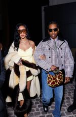 RIHANNA Arrives at Bottega Veneta After-party in Milan 09/21/2024