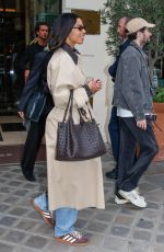 ROCHELLE HUMES Leaves Her Hotel at Paris Fashion Week 09/23/2024
