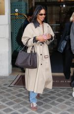 ROCHELLE HUMES Leaves Her Hotel at Paris Fashion Week 09/23/2024