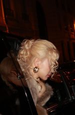 ROSE Arrives at YSL Fashion Show After-party in Paris 09/24/2024