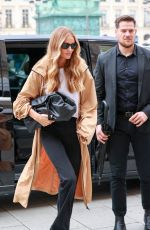 ROSIE HUNTINGTON-WHITELEY Arrives at Ritz Hotel at Paris Fashion Week 09/24/2024
