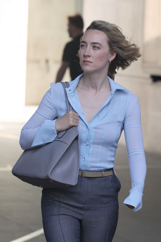 SAOIRSE RONAN Arrives at BBC Studios in London 09/18/2024